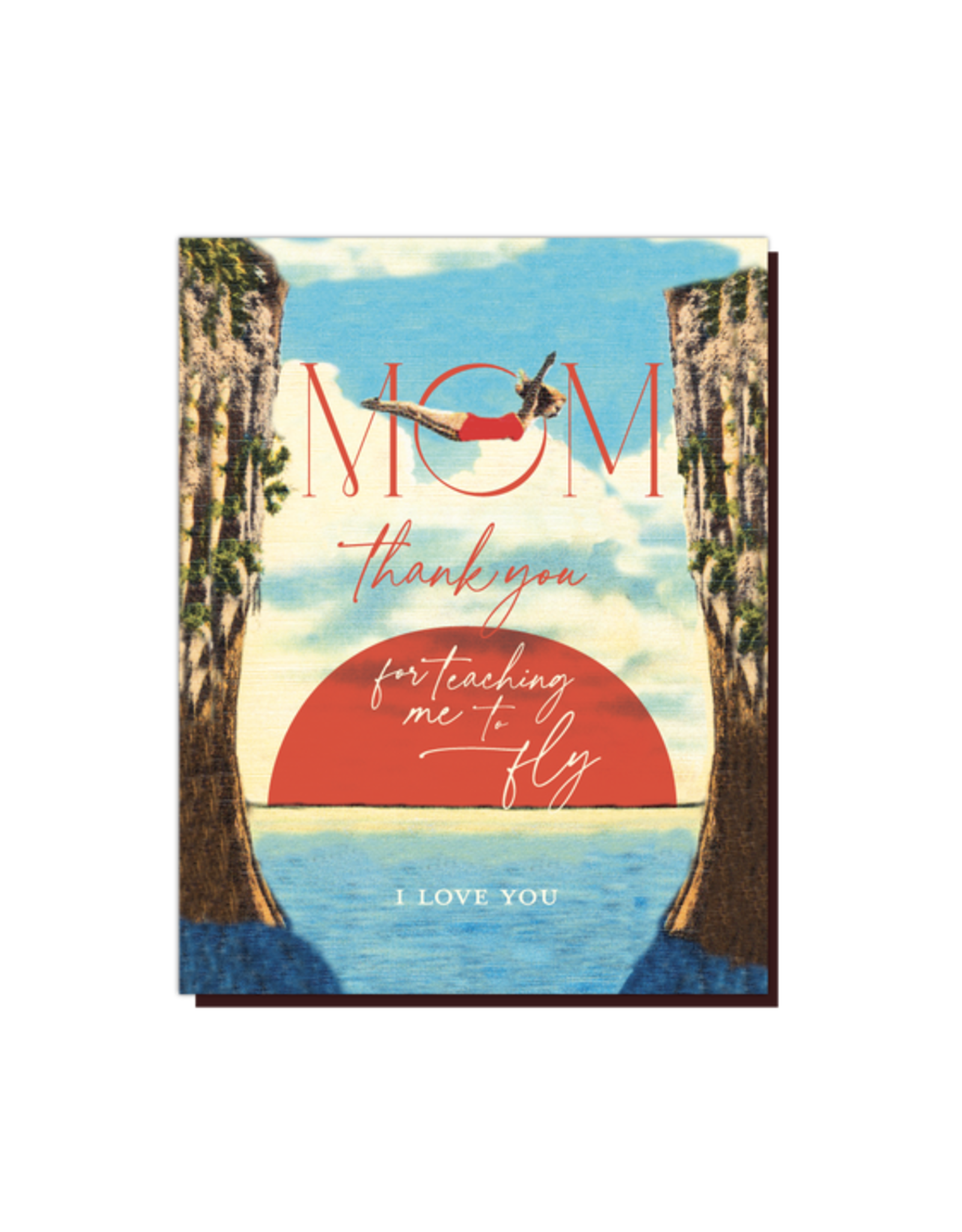 Mom Thank You for Teaching Me to Fly Greeting Card