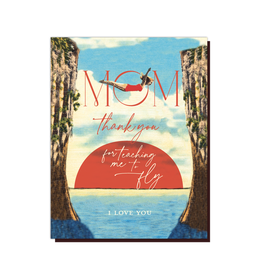 Mom Thank You for Teaching Me to Fly Greeting Card