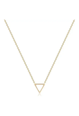 14K Gold Triangle Necklace