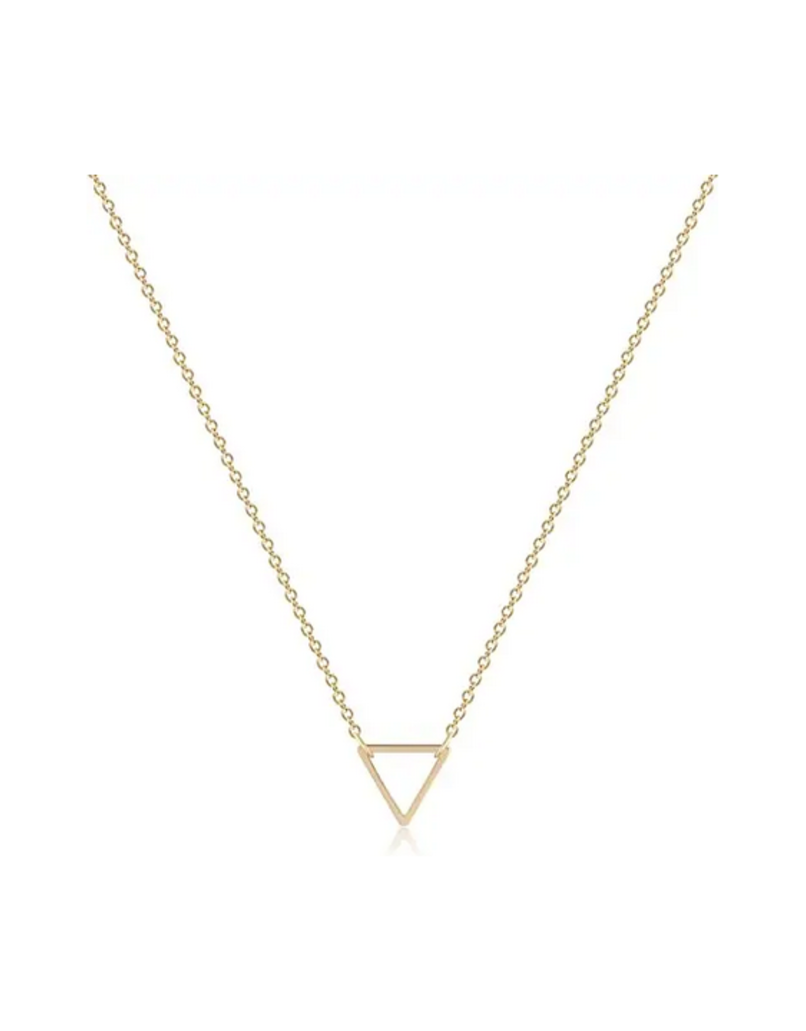 14K Gold Triangle Necklace