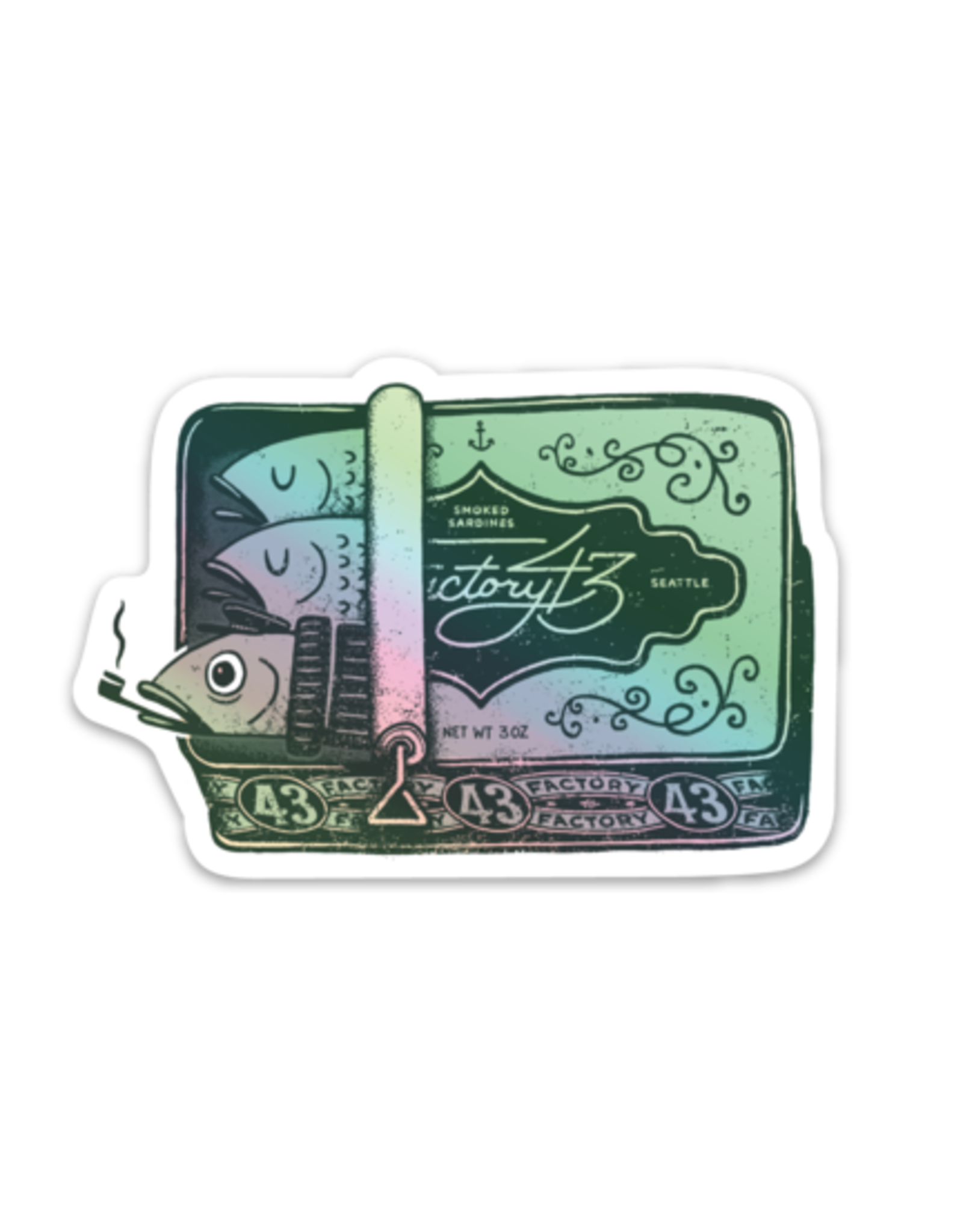 Sardines Holographic Sticker