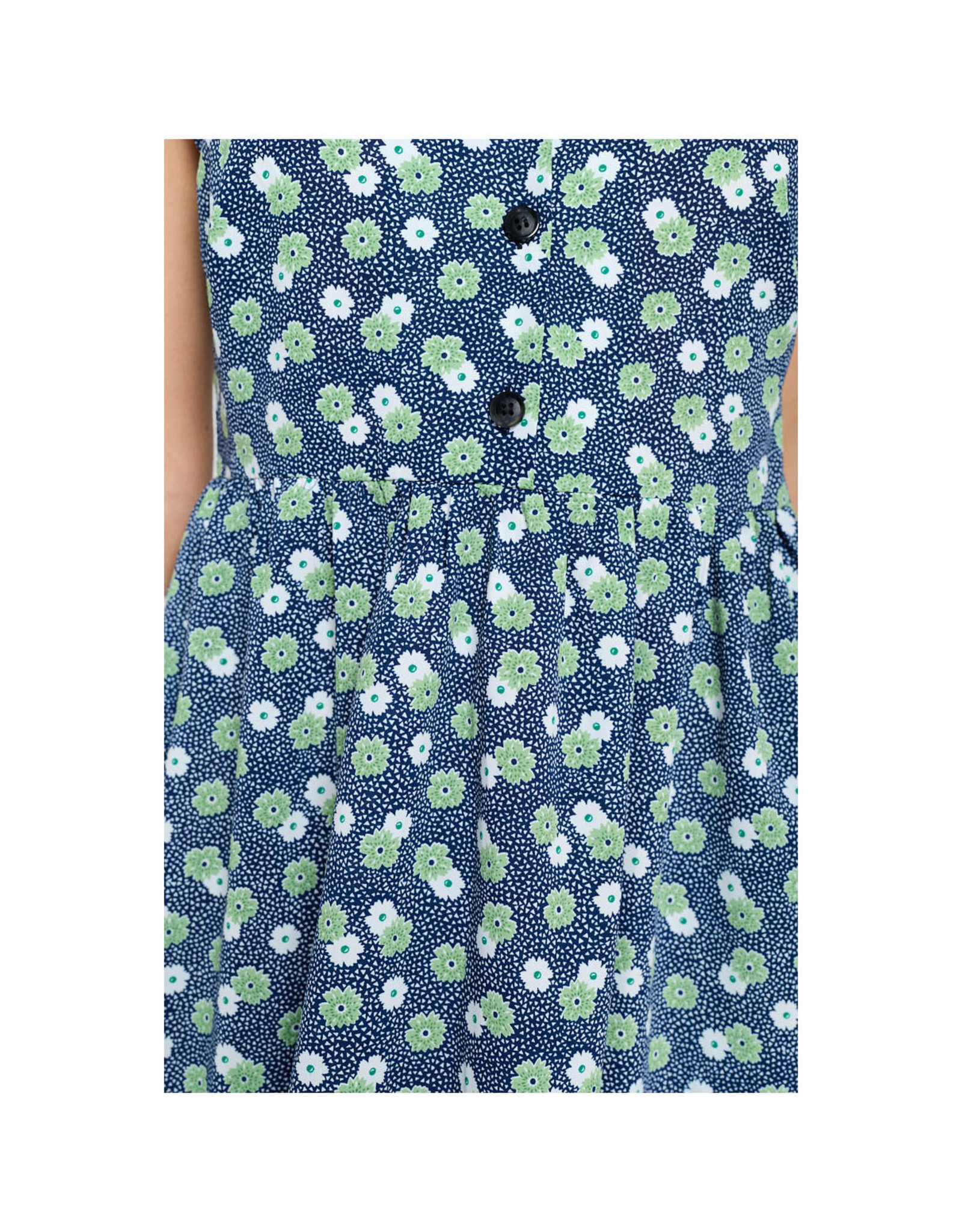 Green Floral Button-Up Dress