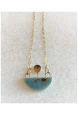 Small Boat Necklace - Shipwreck/Teal/Gold