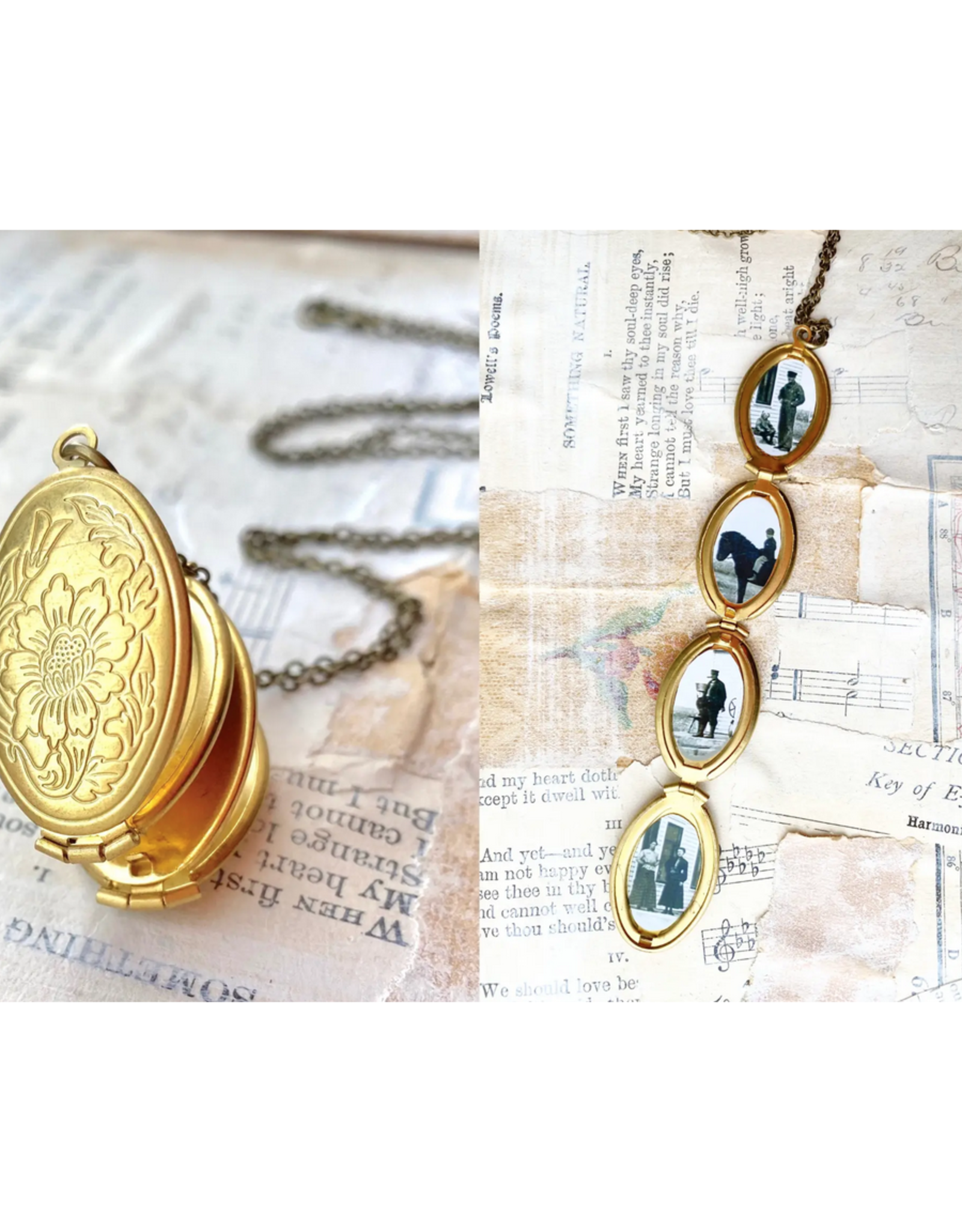 Gold Family Locket Necklace