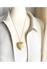 Antique Gold Heart Locket Necklace