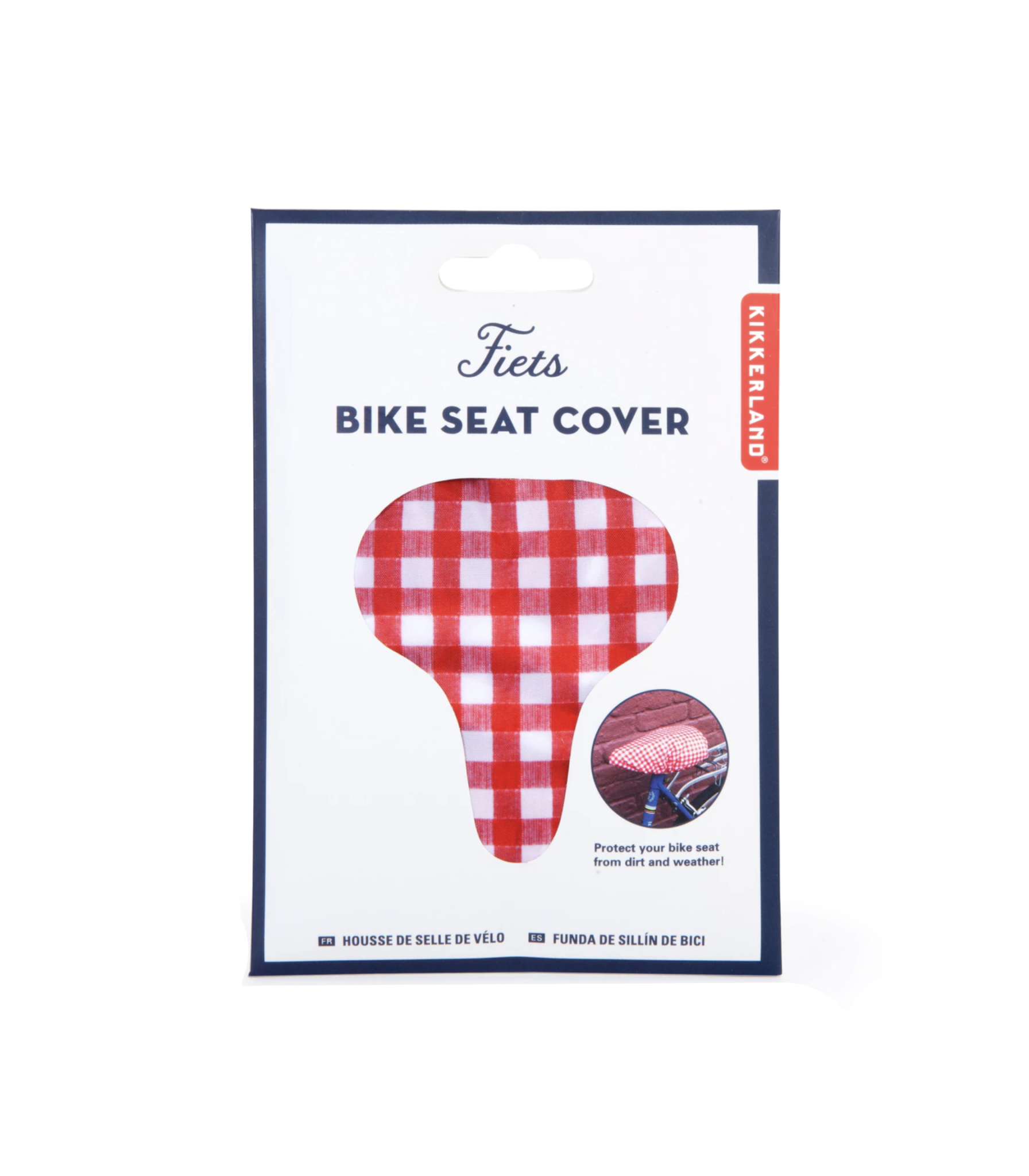 groet Baron humor Gingham Bike Seat Cover - Home