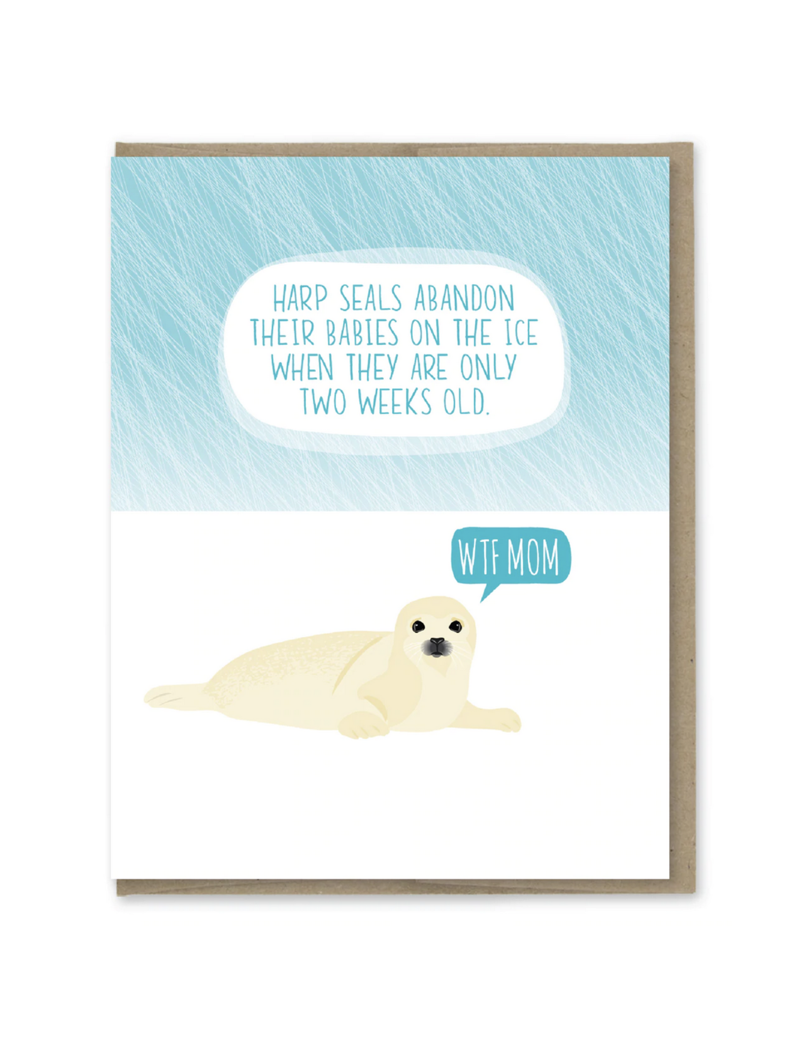 Abandoned Harp Seal Mom Greeting Card