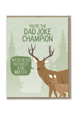 Dad Joke Champion Deer Greeting Card