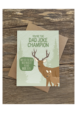 Dad Joke Champion Deer Greeting Card