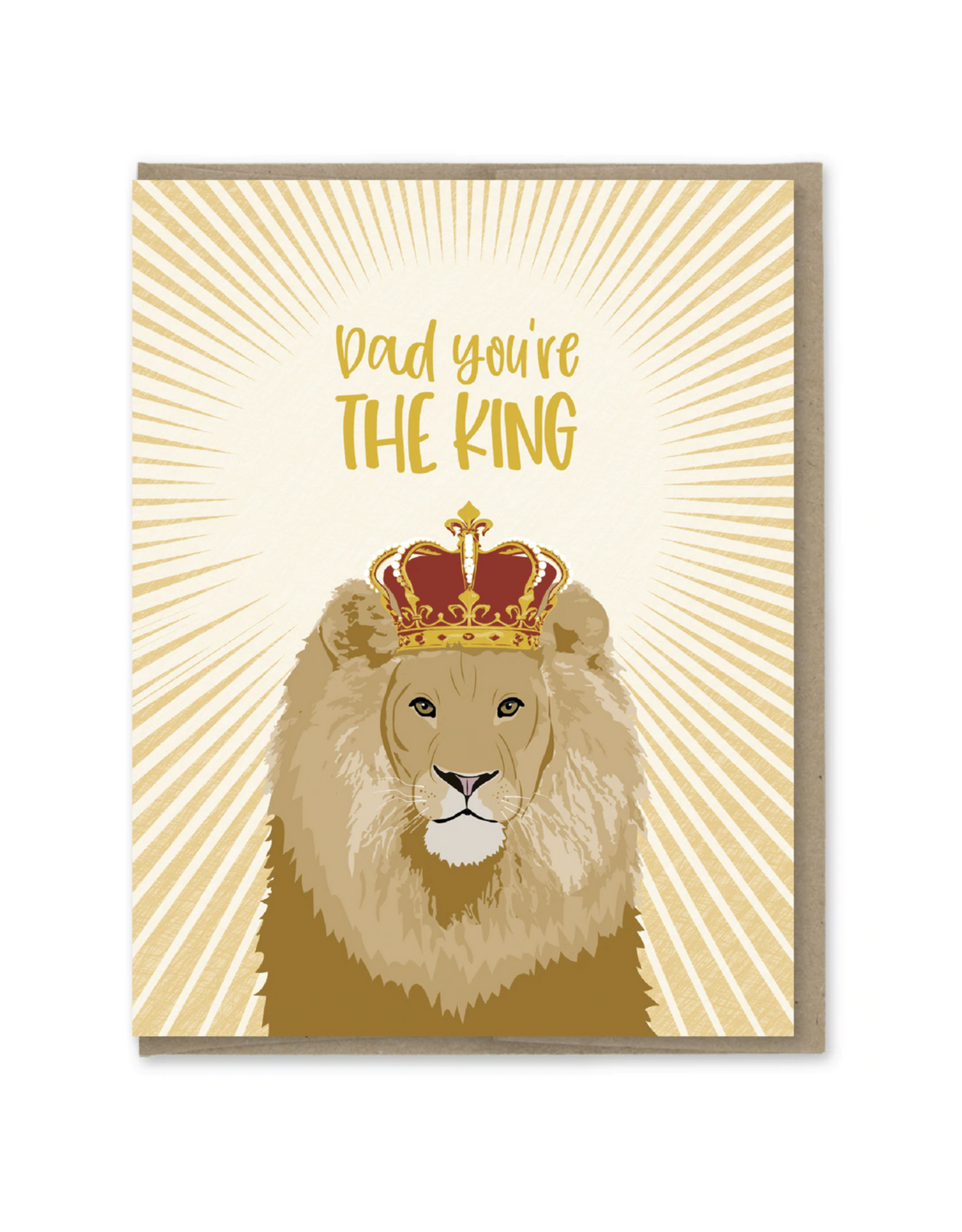 Dad You're the King Lion Greeting Card