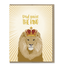 Dad You're the King Lion Greeting Card