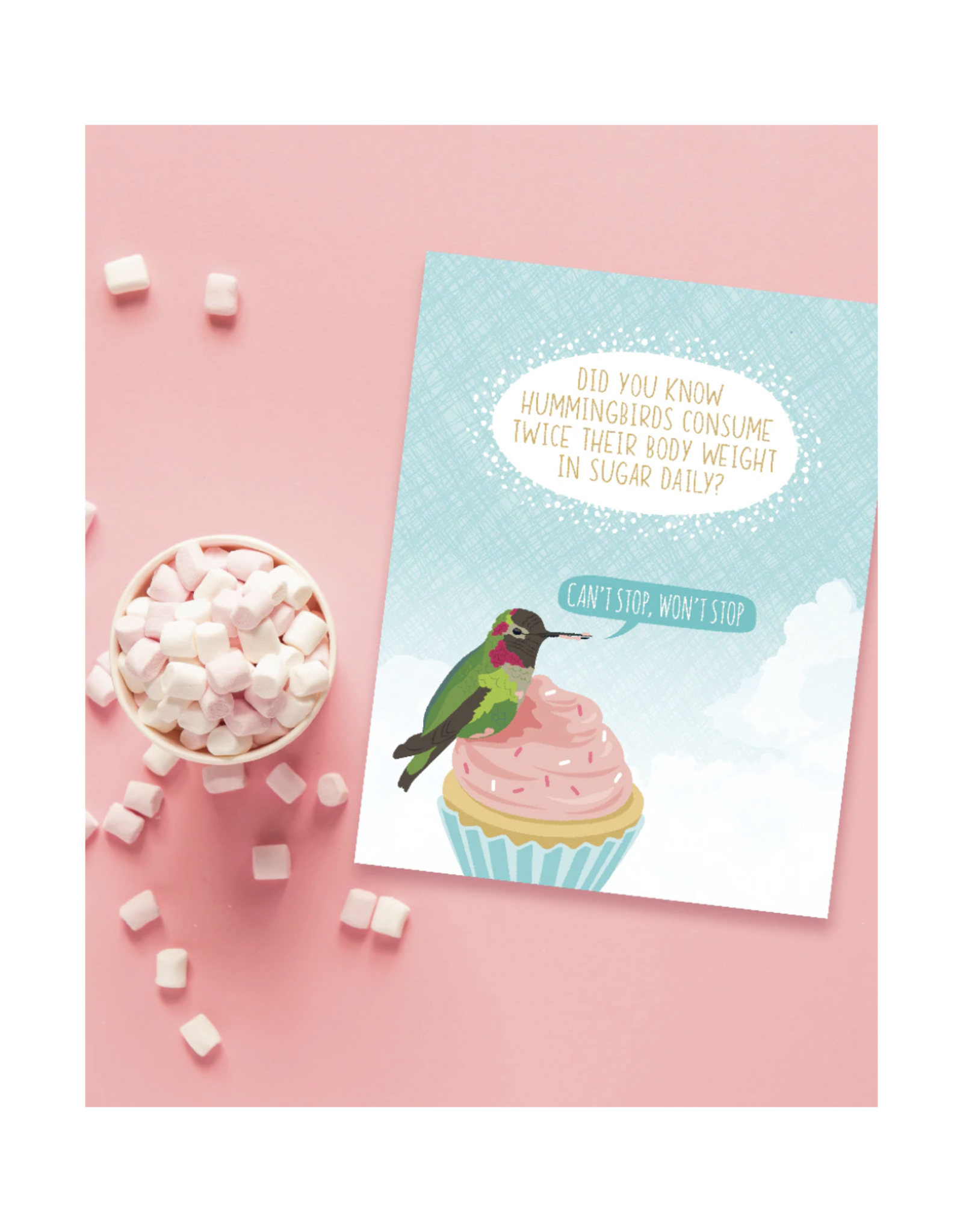 Hummingbird Fact Birthday Greeting Card