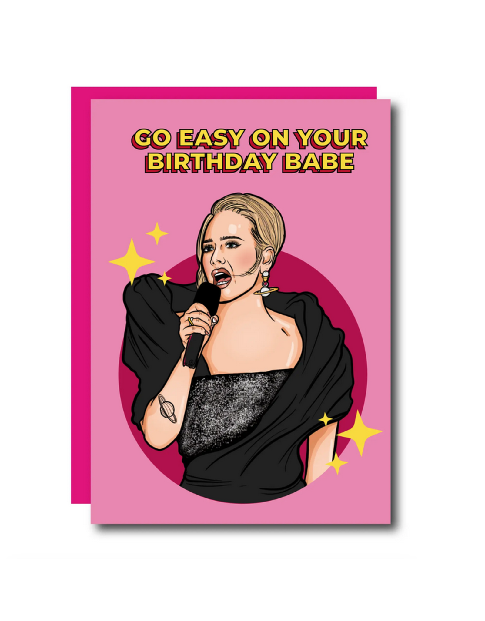 Go Easy On Your Birthday Babe Adele Greeting Card