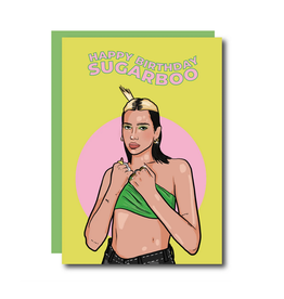 Happy Birthday Sugarboo Dua Lipa Greeting Card