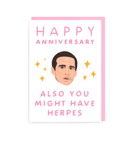 Happy Anniversary Michael Scott Herpes Greeting Card