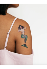 Traditional Mermaid Tattoo Pair