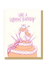 Have A Fabulous Birthday Hamster (Orange) Greeting Card