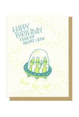 Happy Birthday Aliens Greeting Card