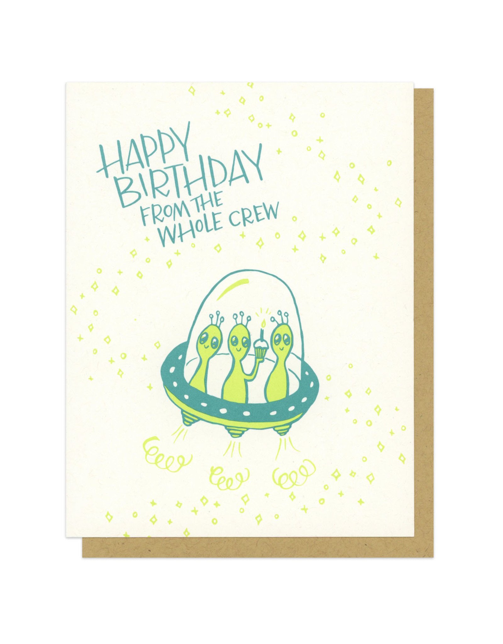 Happy Birthday Aliens Greeting Card