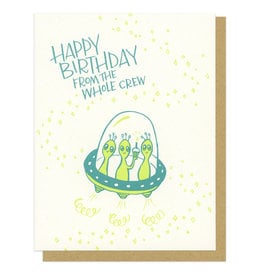 Happy Birthday Aliens Greeting Card