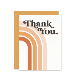 Thank You 70s Rainbow Greeting Card