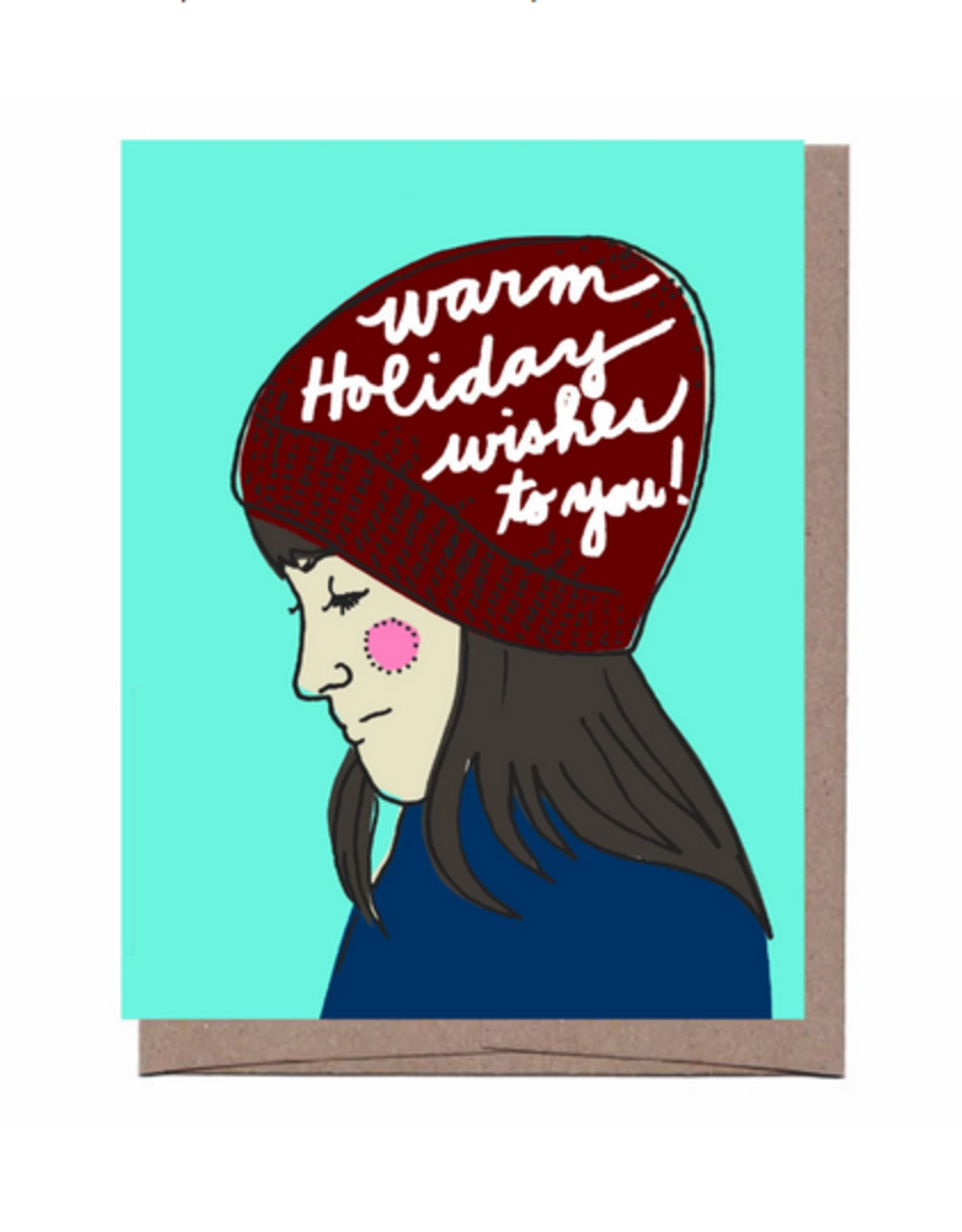 Girl in Hat Holiday Greeting Card