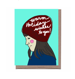 Girl in Hat Holiday Greeting Card