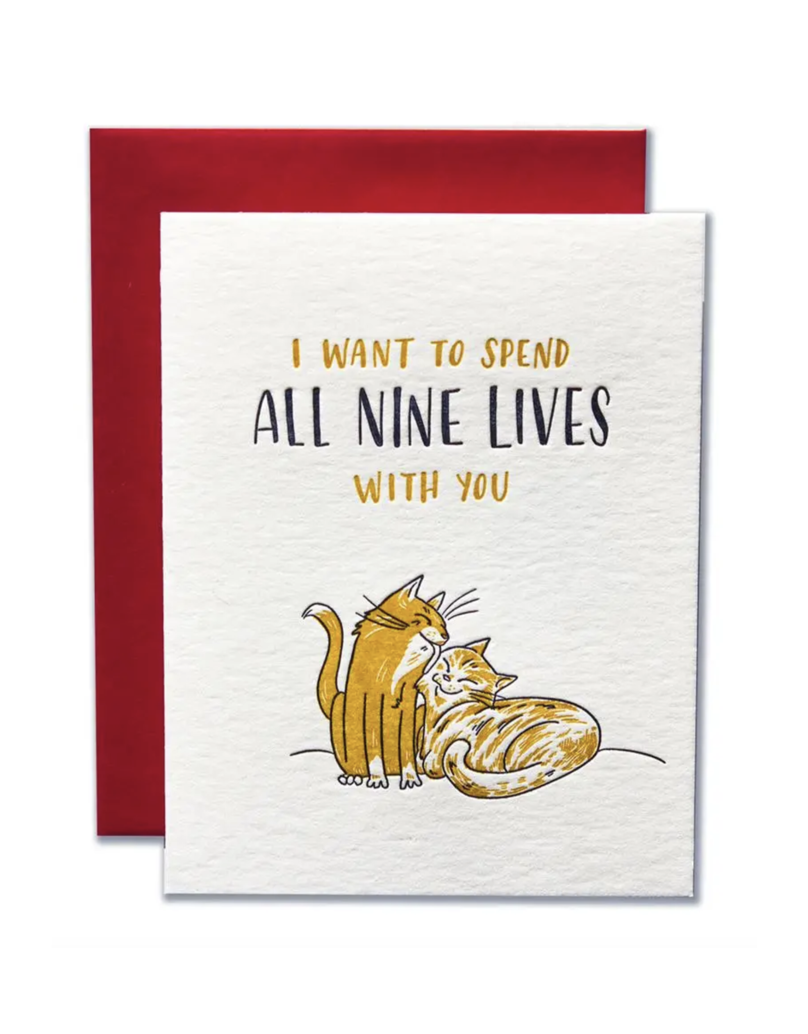 Spend All Nine Lives With You Greeting Card