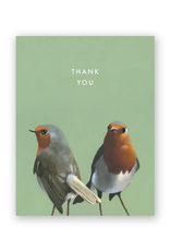 European Robin Thank You Greeting Card