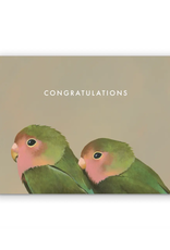 Congratulations Lovebirds Greeting Card