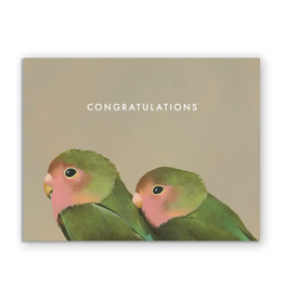 Congratulations Lovebirds Greeting Card