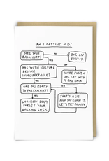 Am I Getting Old Flow Chart Greeting Card