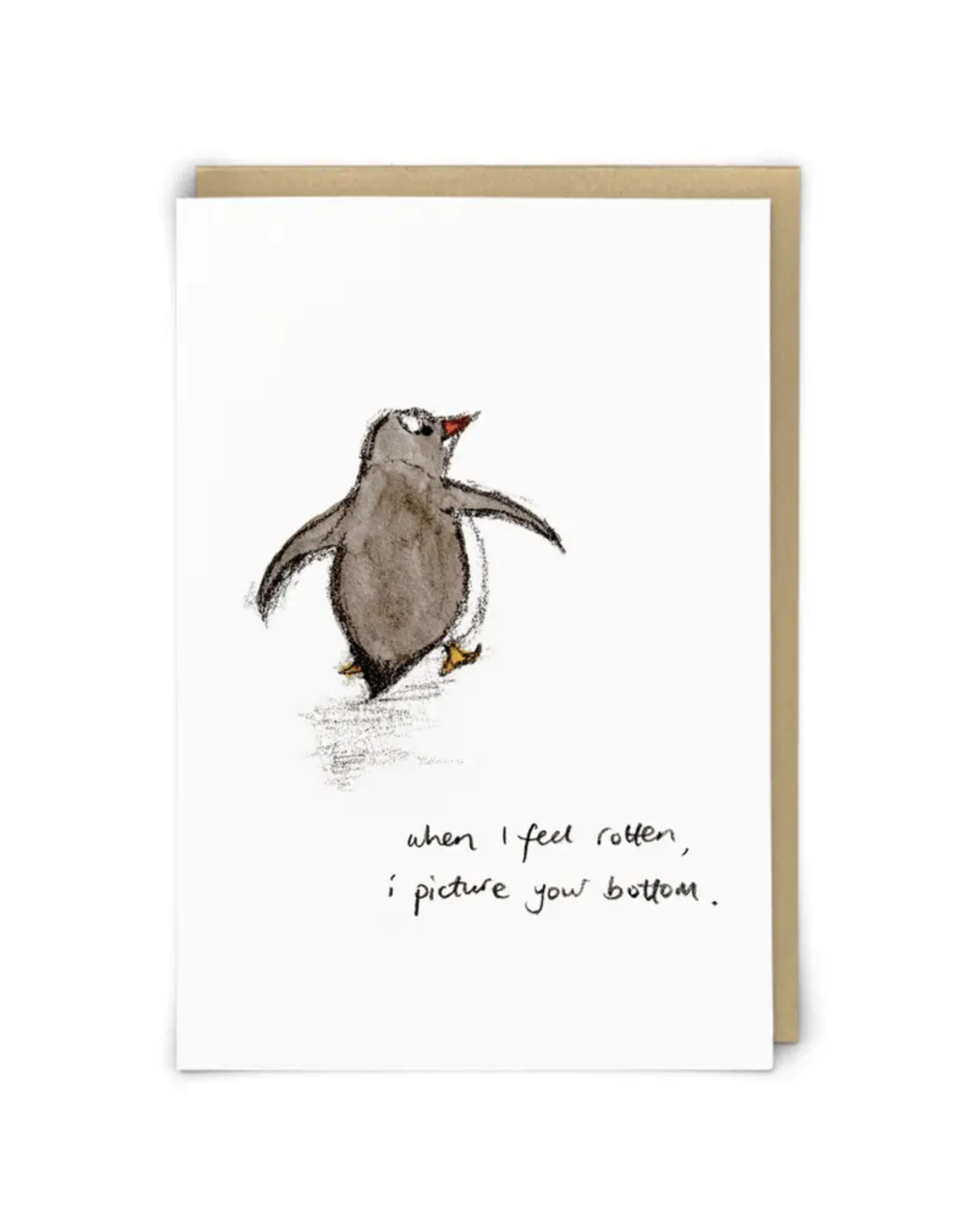 Penguin Bottom Greeting Card