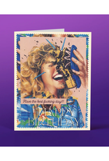 Face Cake Birthday Greeting Card