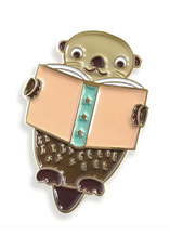 Otter & Book Enamel Pin