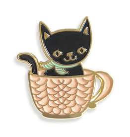 Coffee Kitty Enamel Pin