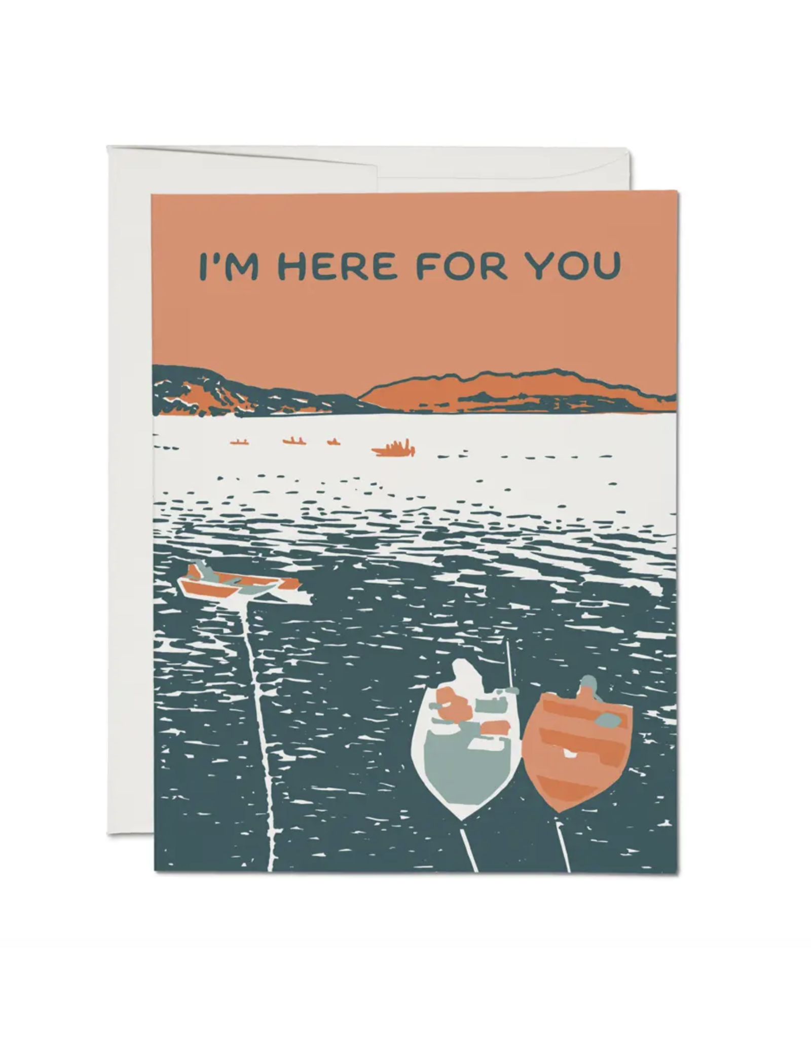 Here For You Fishing Boats Greeting Card