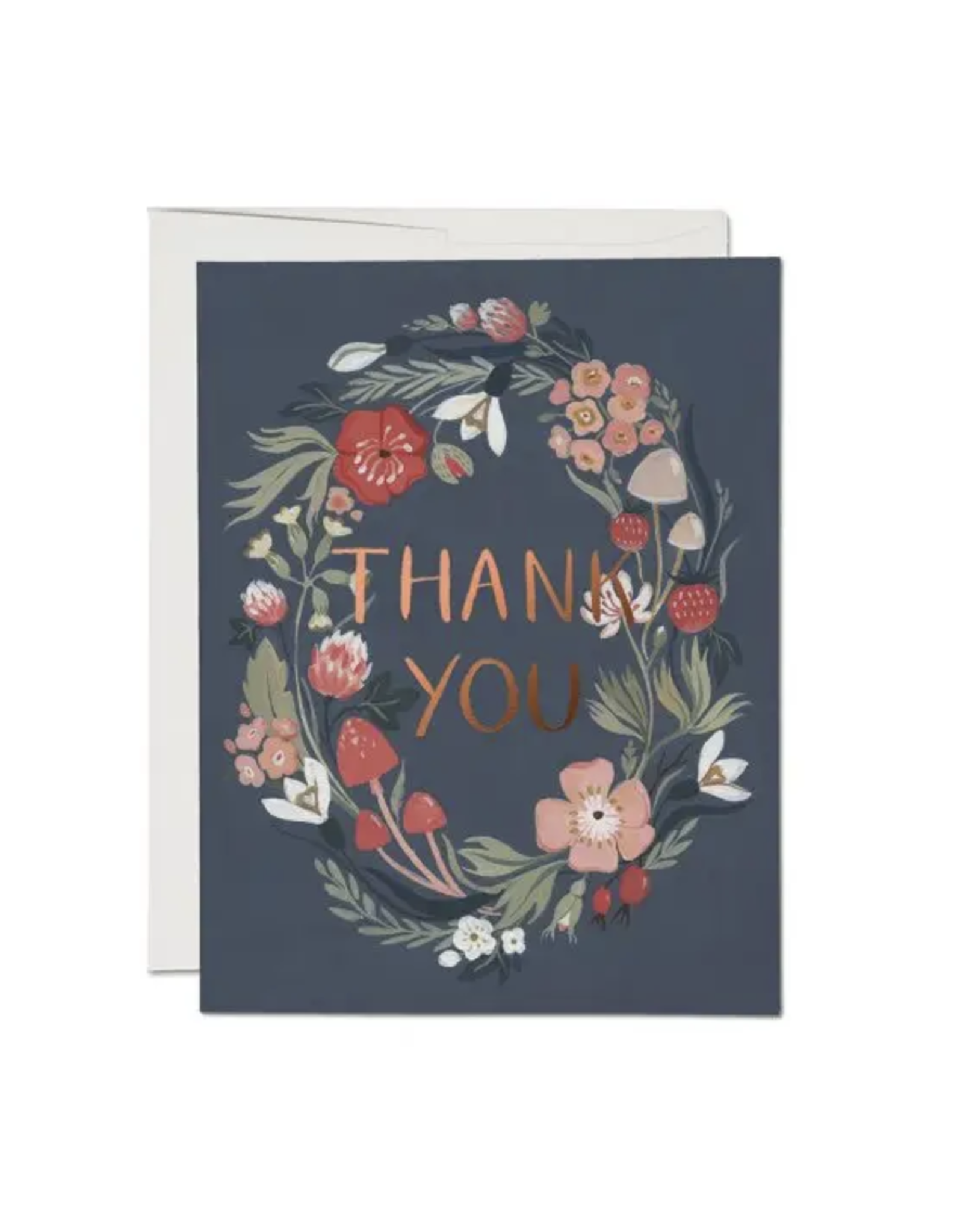 Forest Blue Thank You Greeting Card