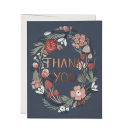 Forest Blue Thank You Greeting Card