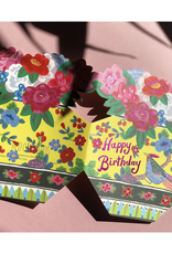 Happy Birthday Flower Vase Greeting Card