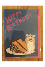 Hamster Cake Birthday Greeting Card
