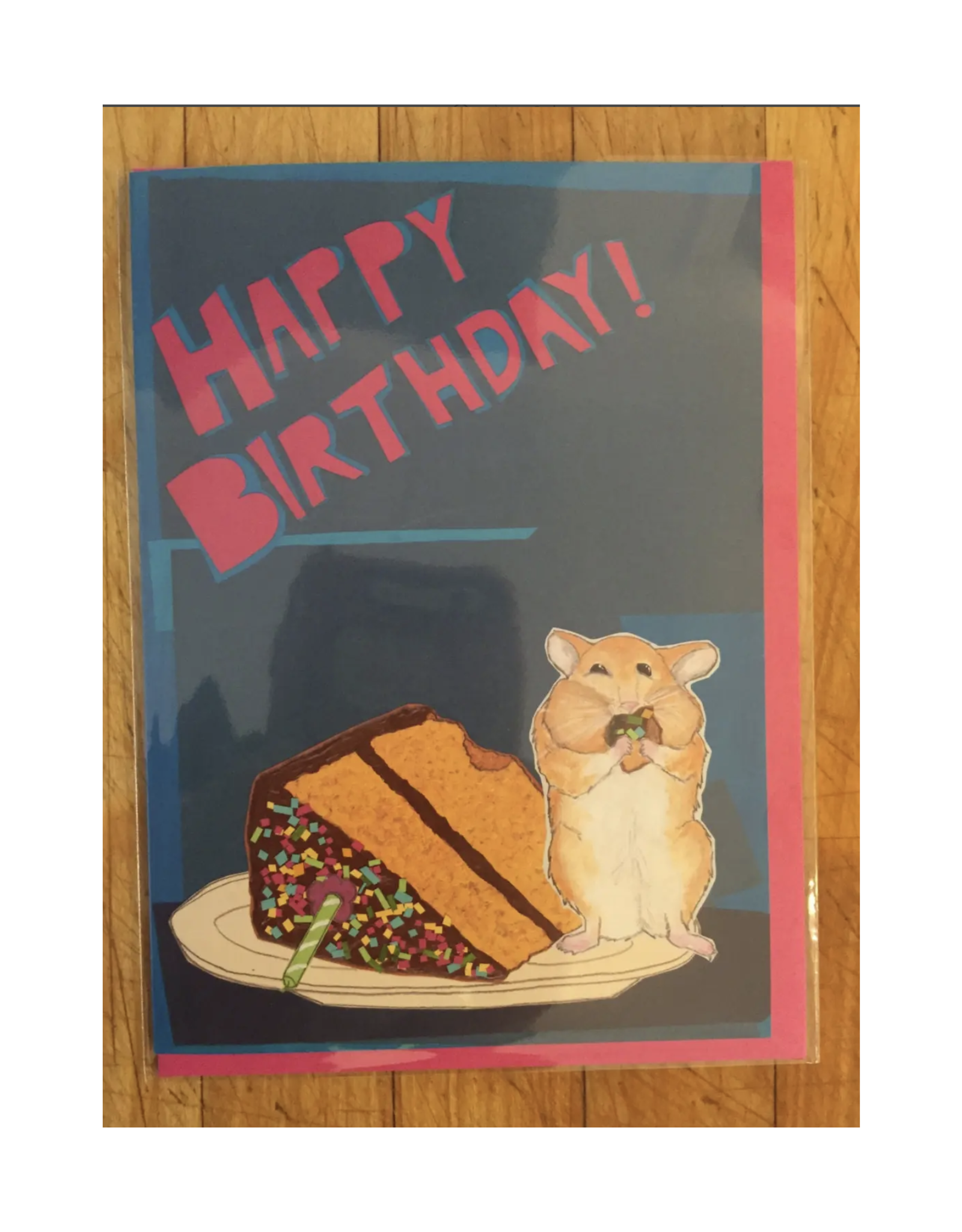 Hamster Cake Birthday Greeting Card