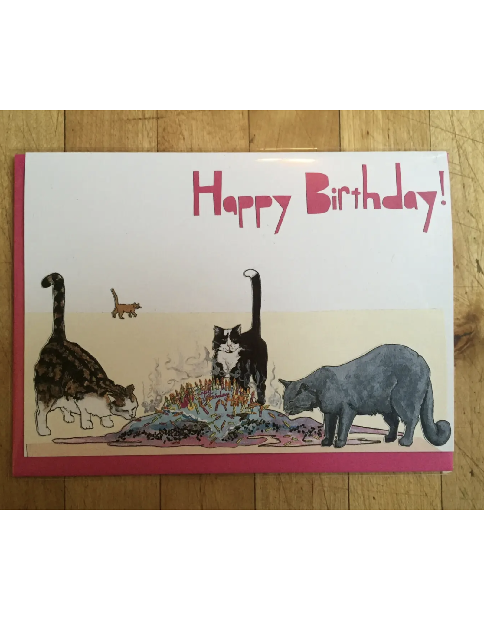 Happy Birthday Ice Cream Cake Greeting Card