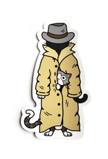 3 Cats in a Trench Coat Sticker
