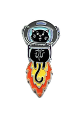 Black Astrokitty Enamel Pin