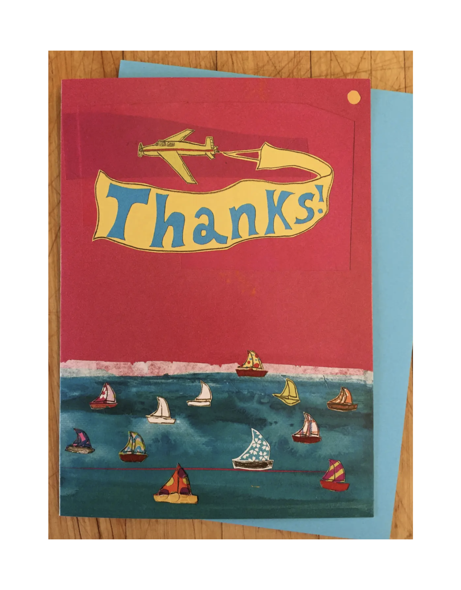 Thanks Banner Boats Greeting Card