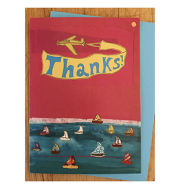 Thanks Banner Boats Greeting Card