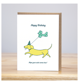 Weiner Dog Birthday Greeting Card