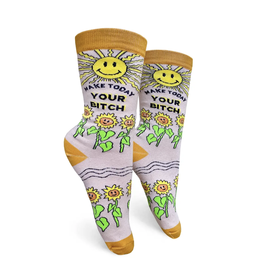 Groovy Things Make Today Your Bitch Women's Crew Socks