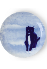Blue Cat Sitting Plate - 6.25"